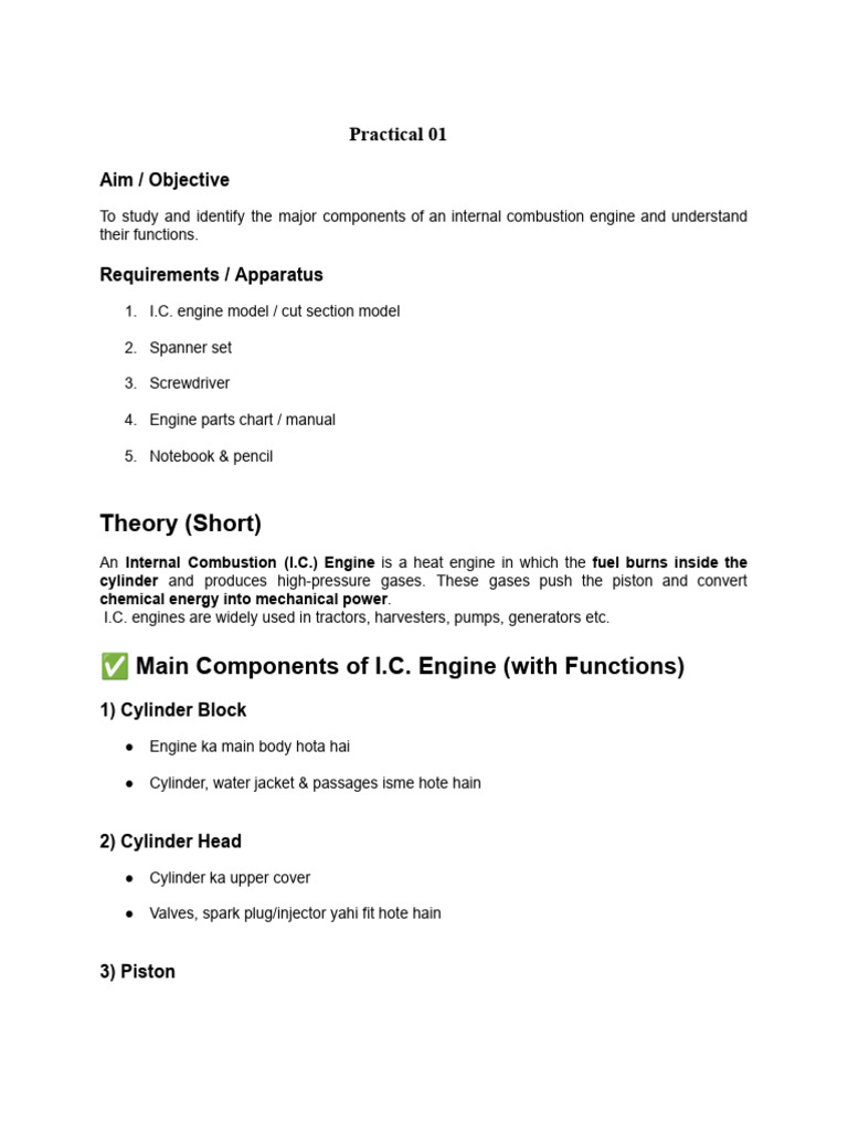AEL652 Farm Machinery and Power | PDF | Internal Combustion Engine | Piston