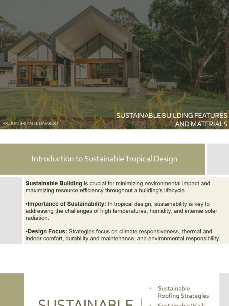 Sustainable Building Features and Materials - 2025 2 | PDF | Roof ...
