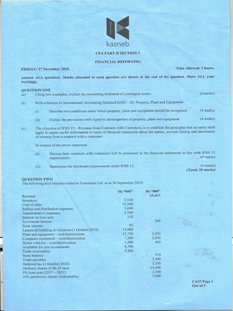CA33 Financial Reporting | PDF