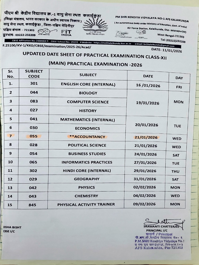 Updated Practical Datesheet | PDF | Secondary Education