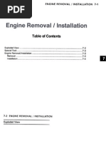 T Able of Contents: Exploded View 7 - Special Tool: Engine Removal/Installation ,..,, Removal,, Installation 7 - 4