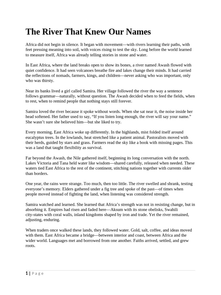 The River That Knew Our Names | PDF