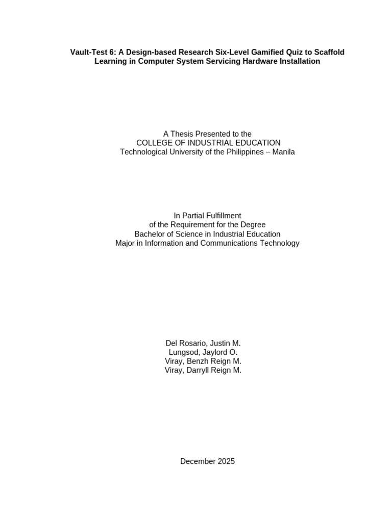 Vault Test 6 New Revise 2nd Time | PDF | Learning | Educational Technology
