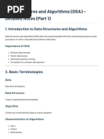 25 Essential DSA Algorithms List | PDF