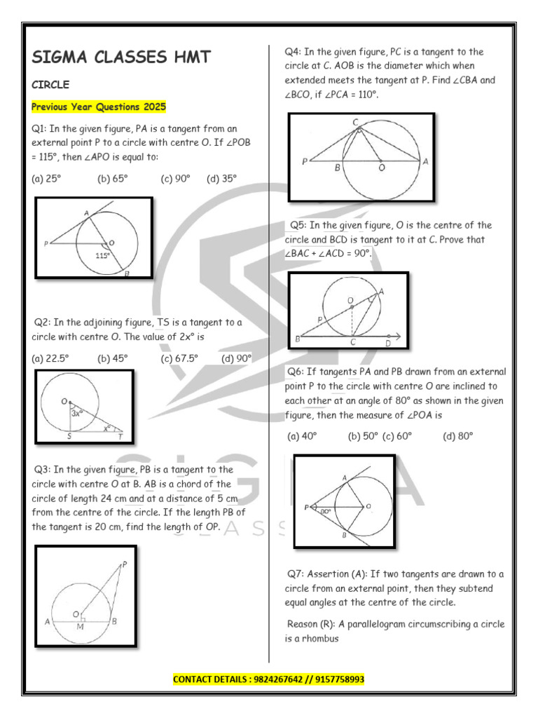 Circle | PDF | Circle | Angle