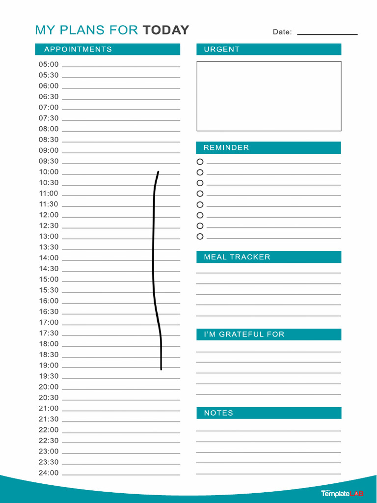 My Plans For: Today | PDF