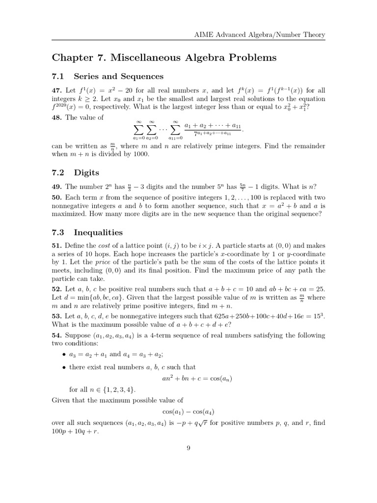 AN ch7 | PDF | Real Number | Sequence