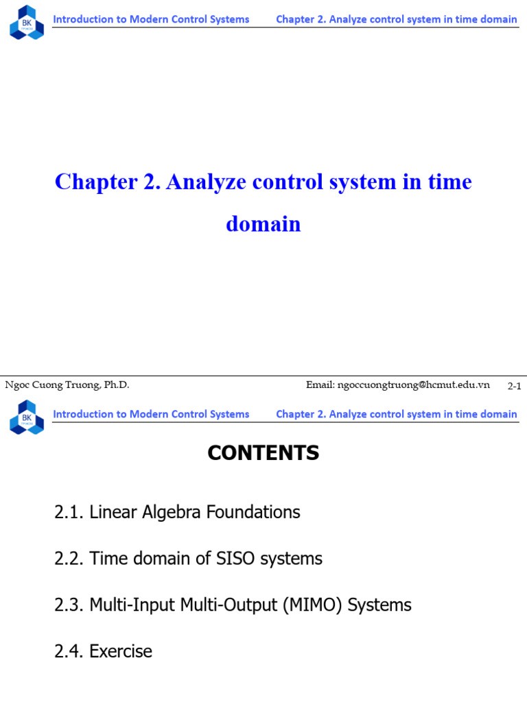 Chapter 2. Analyze Control System in Time Domain | PDF | Matrix ...