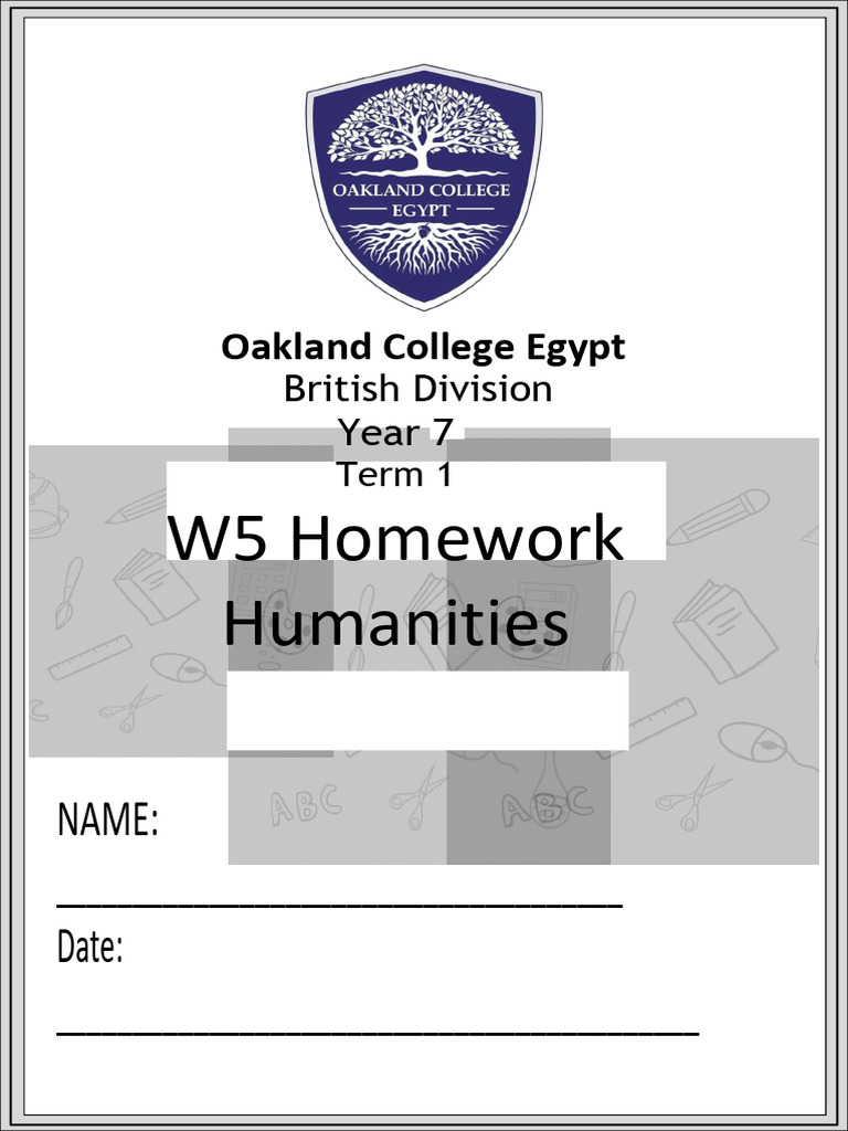 W5 Homework Humanities: Name: - Date | PDF