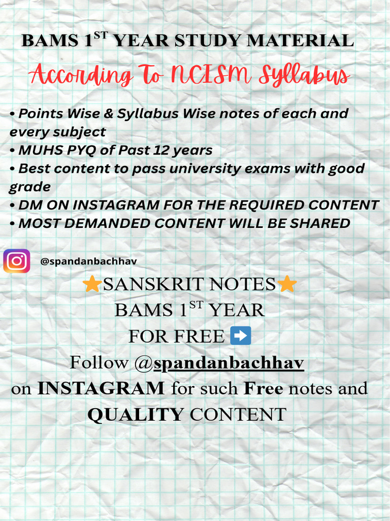 Sanskrit Notes-Spandan B | PDF