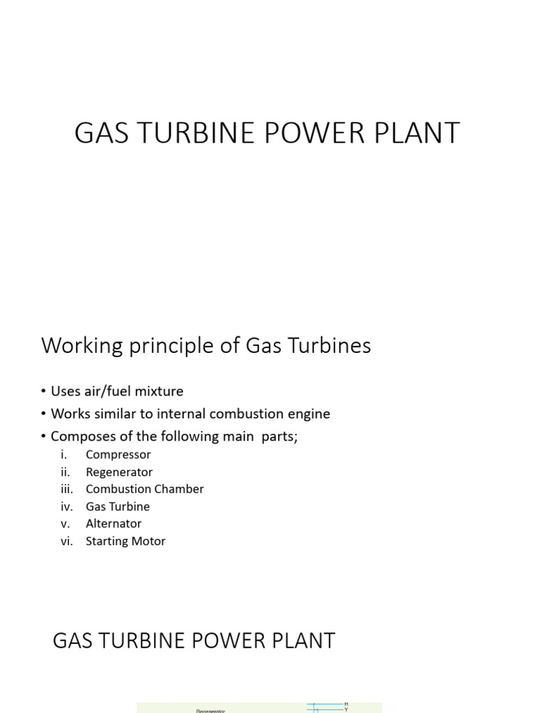 Lecture 4-Gas Turbine Power Plant | PDF | Cogeneration | Engines