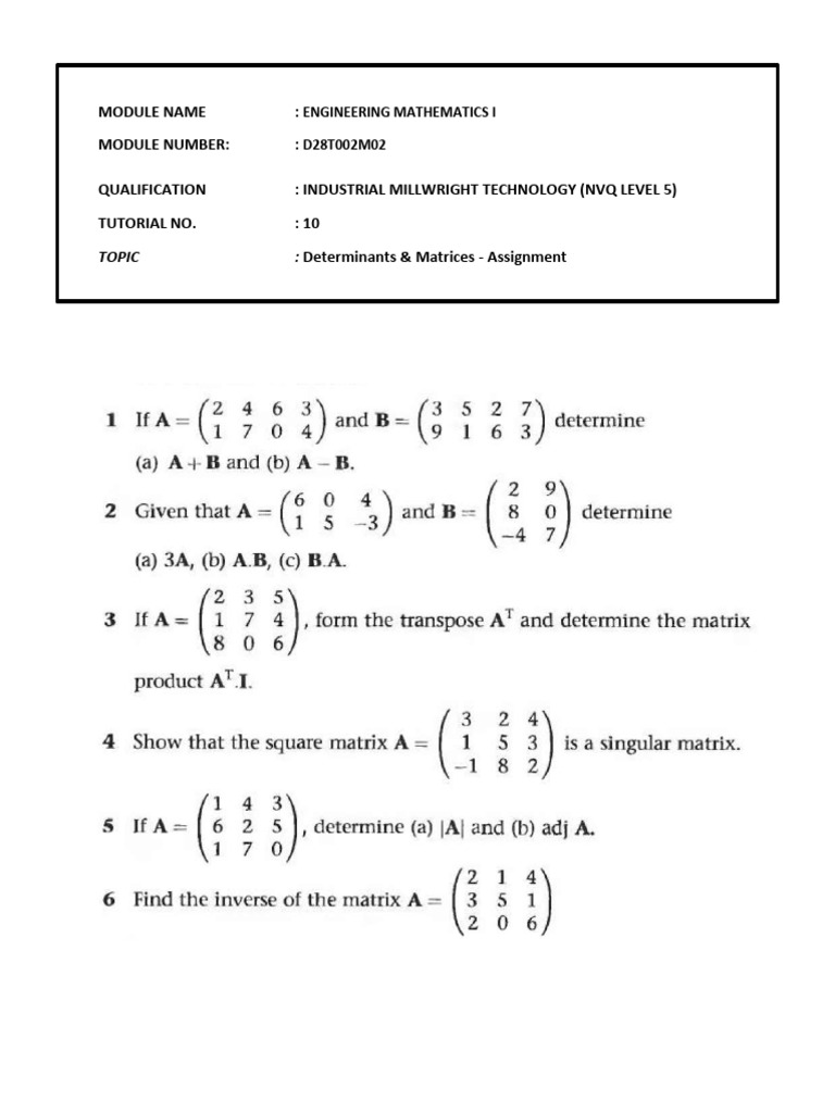 Module Name: Module Number:: Qualification: Industrial Millwright ...