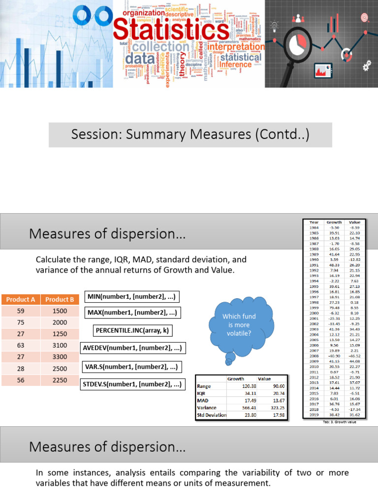 Session2 - Summary Measures - Part 2 | PDF | Coefficient Of Variation ...