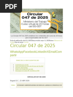 Actualización Circular 0047 de 2025 SG-SST | PDF