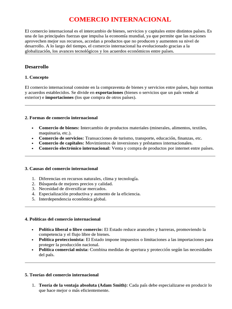Comercio Internacional | PDF | El comercio internacional | Comercio