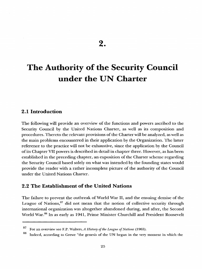 The Authority of The Security Council Under The UN Charter | PDF ...