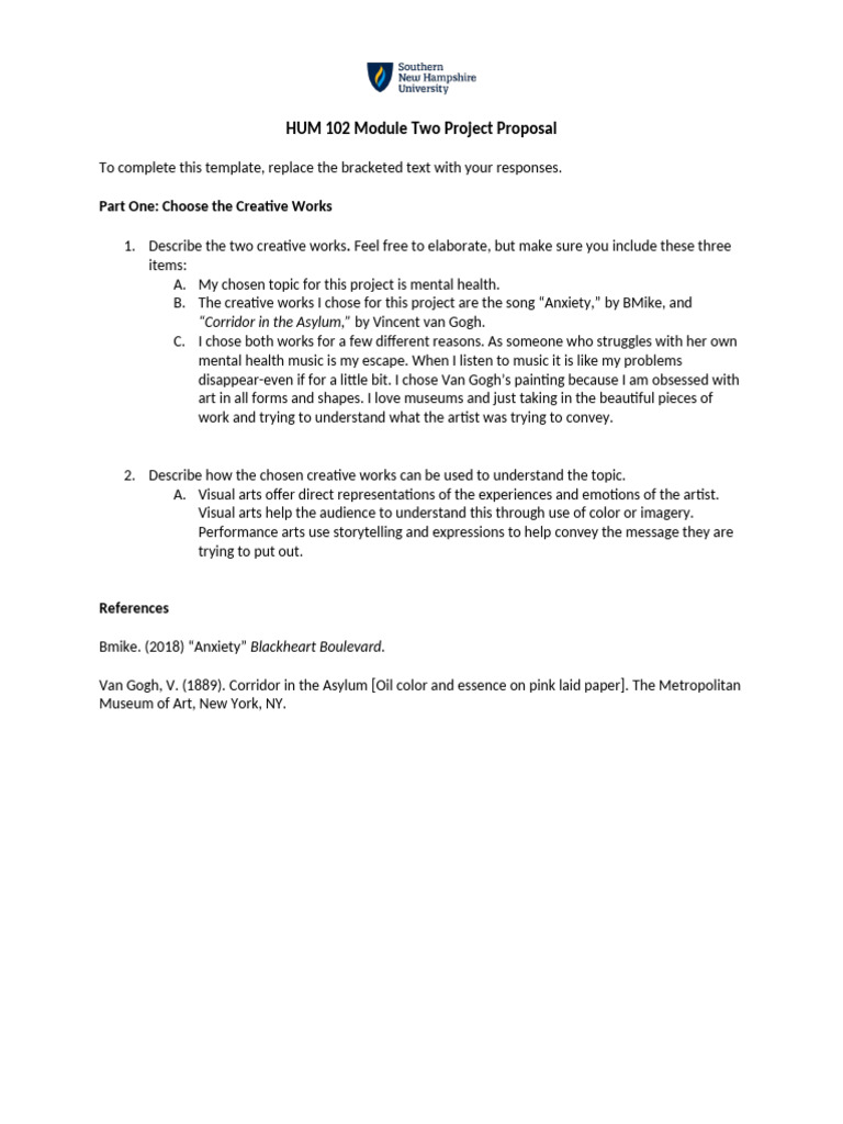 HUM 102 Module Two Project Proposal | PDF