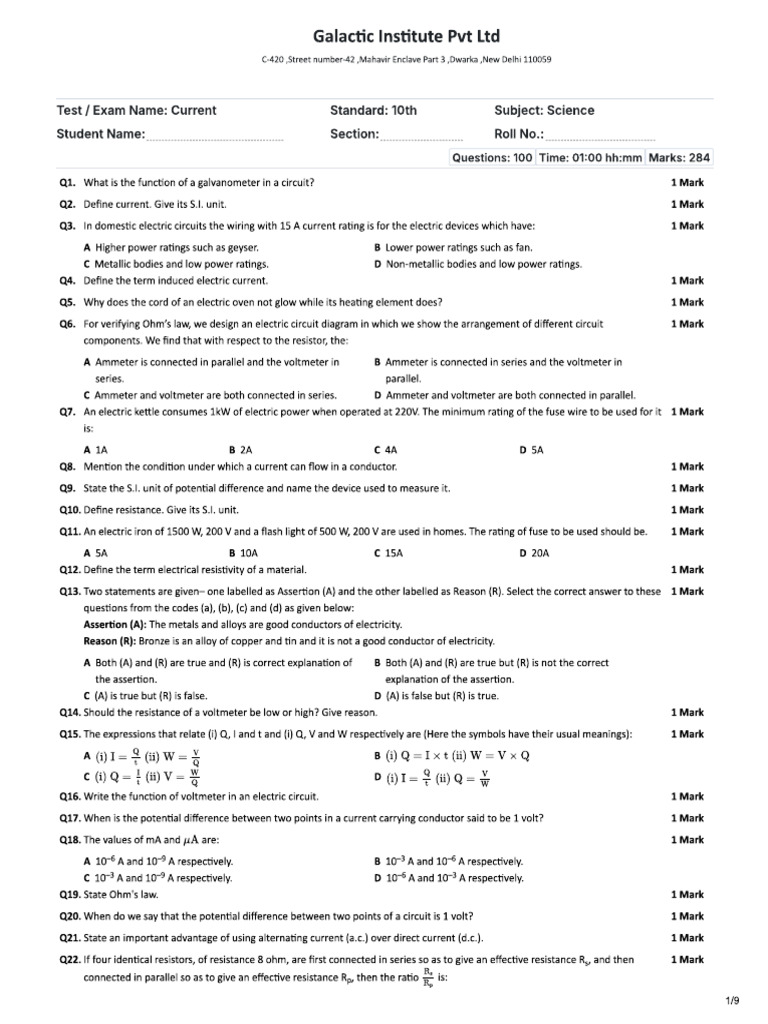 Current Pyq | PDF