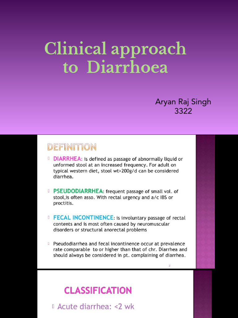 Diarrhea Approach | PDF