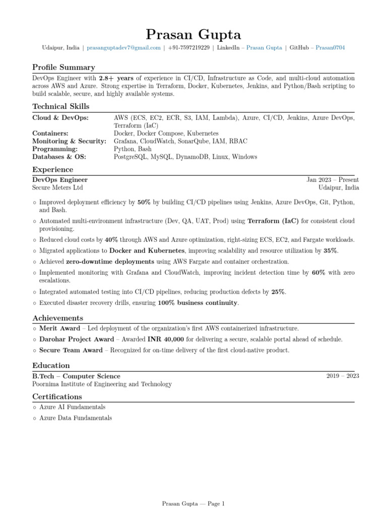 Prasan Devops | PDF | Microsoft Azure | Cloud Computing
