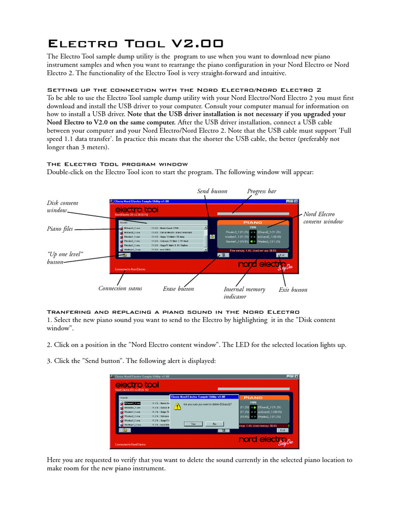Nord Electro Tool English User Manual v2.0 Edition A | PDF | Usb | Piano