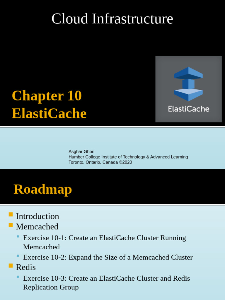Cloud Infrastructure - Chapter 10 ElastiCache | PDF | Cache (Computing ...
