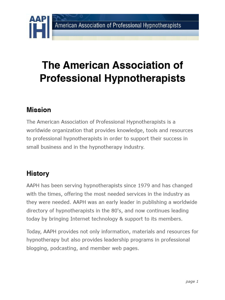 BD97 Discover AAPH | PDF | Hypnotherapy | Computing