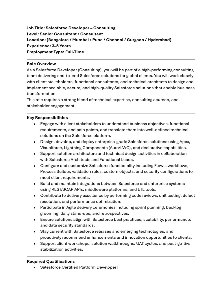 SF JD | PDF | Agile Software Development | Business