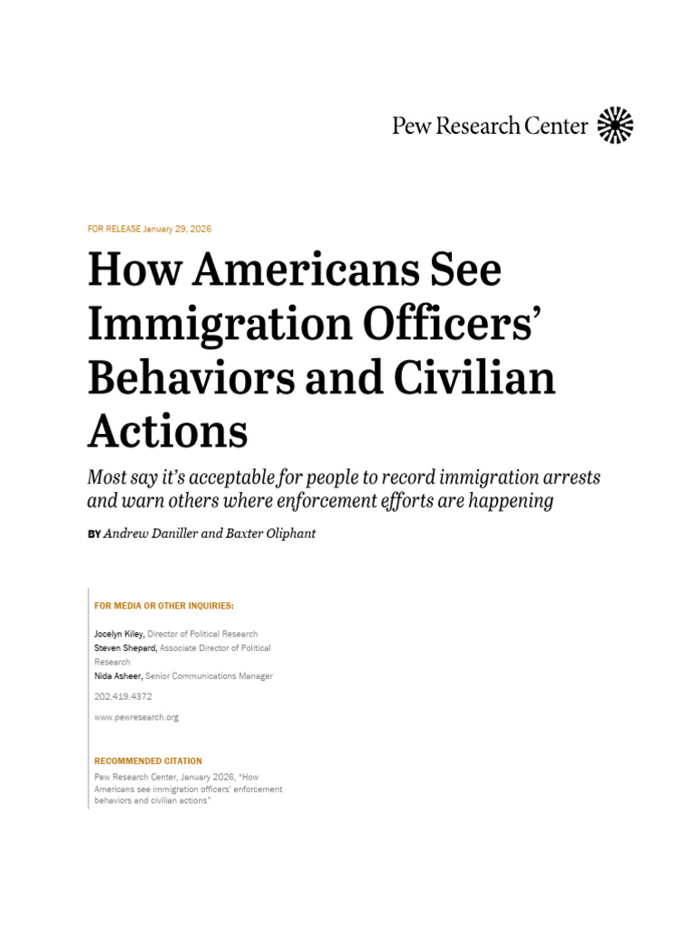 PP 2026.1.29 Immigration Report | PDF | Survey Methodology | Sampling ...