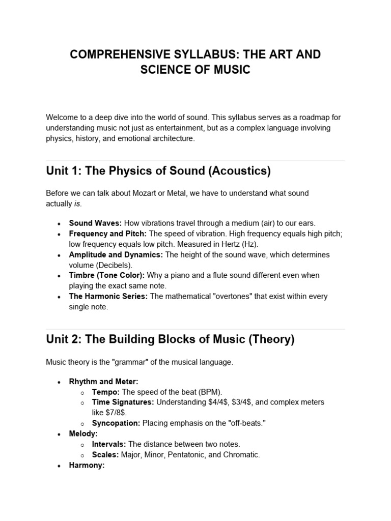 The Art and Science of Music | PDF | Classical Music | Sound