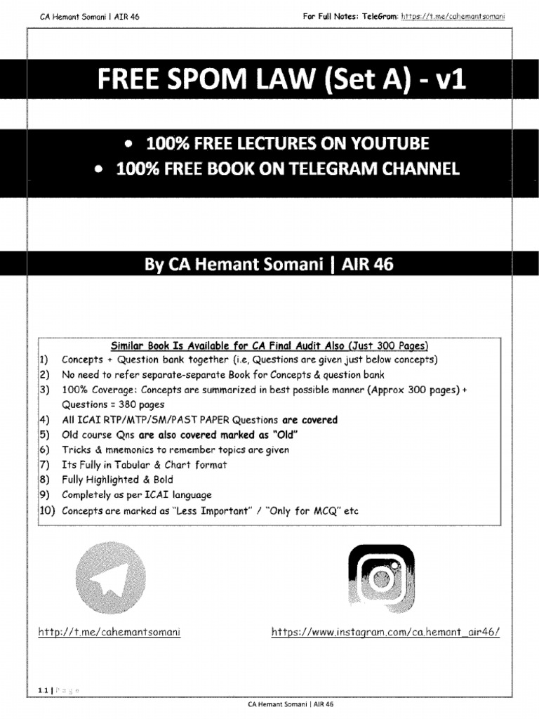 Law SPOM Set A Full Book Hemant V2 | PDF