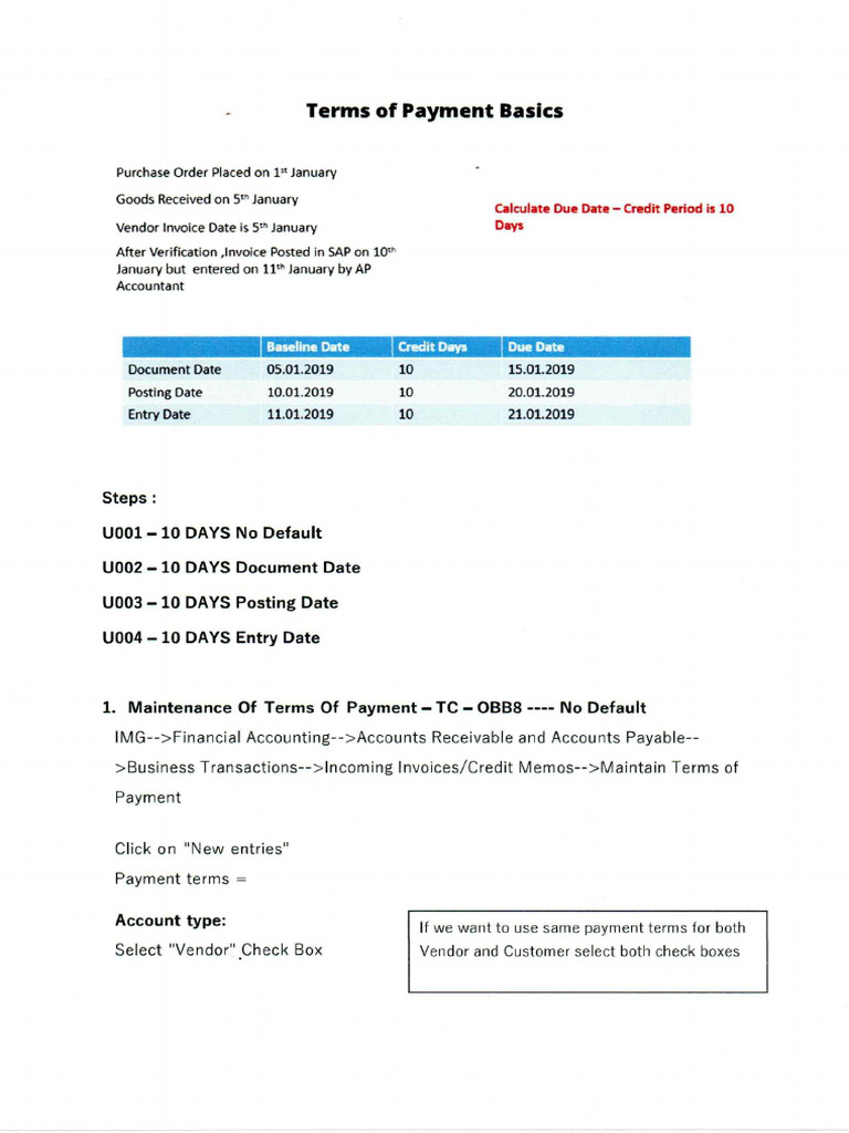Payment Terms | PDF