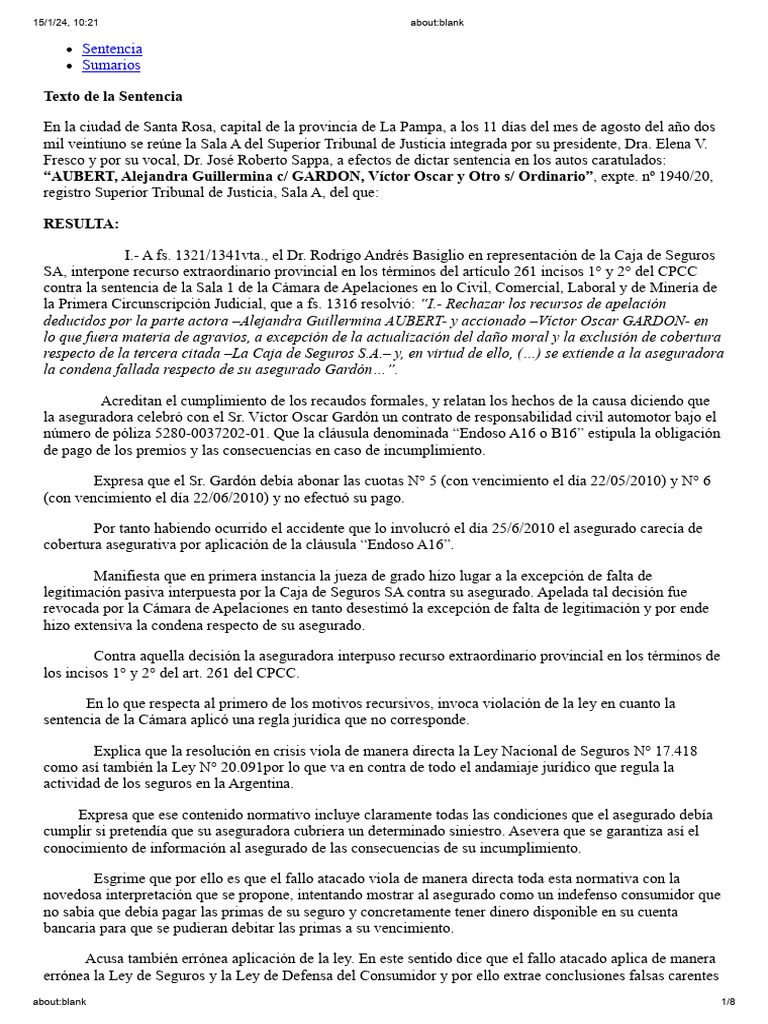 Sentencia El Seguro Responde Asi No Se Pague La Prima - Ley de Seguros ...