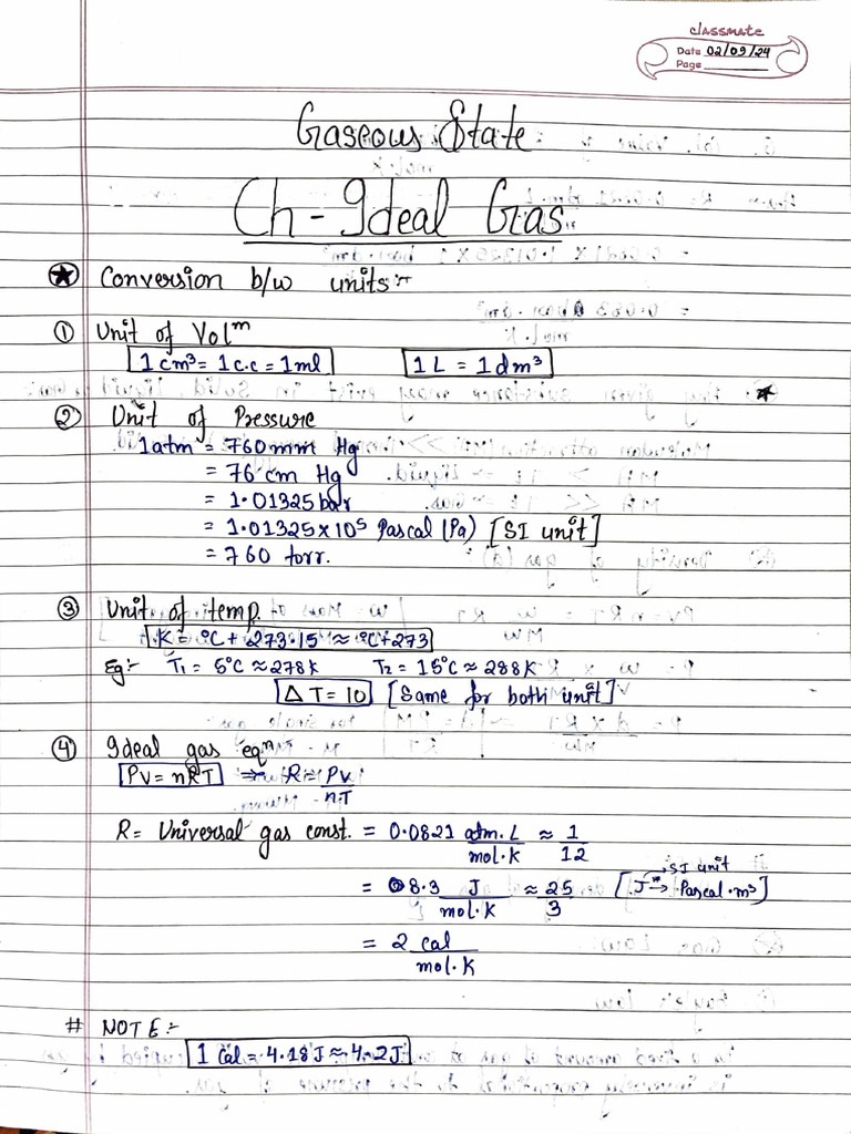 Ideal Gas | PDF