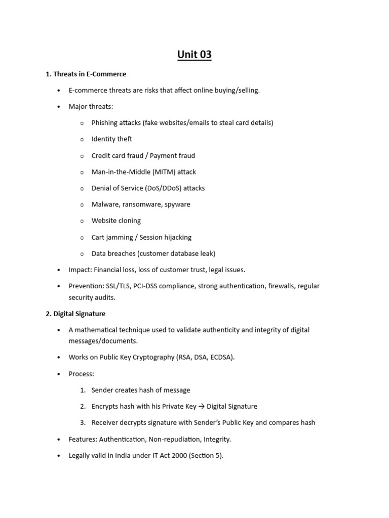 Cybersecurity Important Topics UNIT 3,4&5 Aditya | PDF | Public Key ...