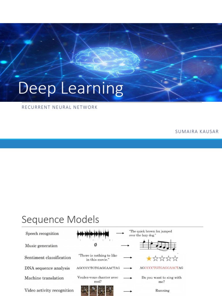 Lecture 11 Recurrent Neural Network 20122022 082214pm | PDF | Applied ...