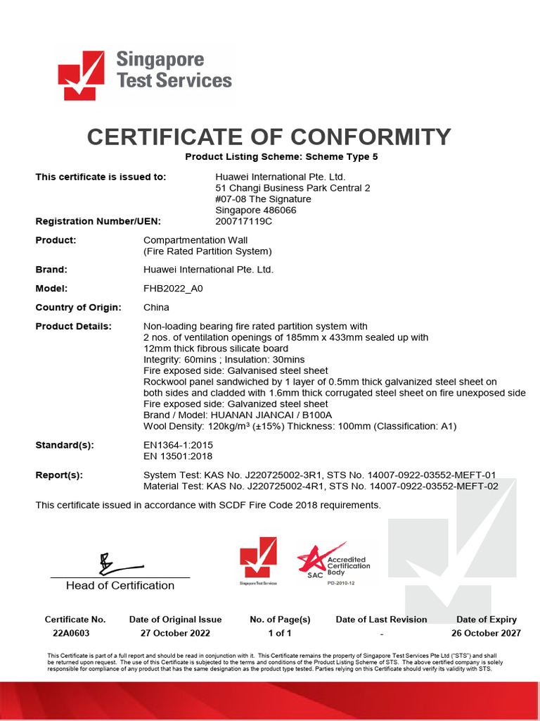 Certificate of Conformity Fire System | PDF | Materials | Building ...