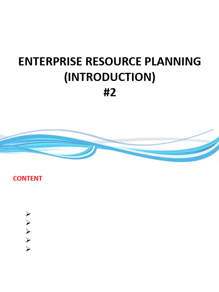 ERP All Slides | PDF | Enterprise Resource Planning | Supply Chain