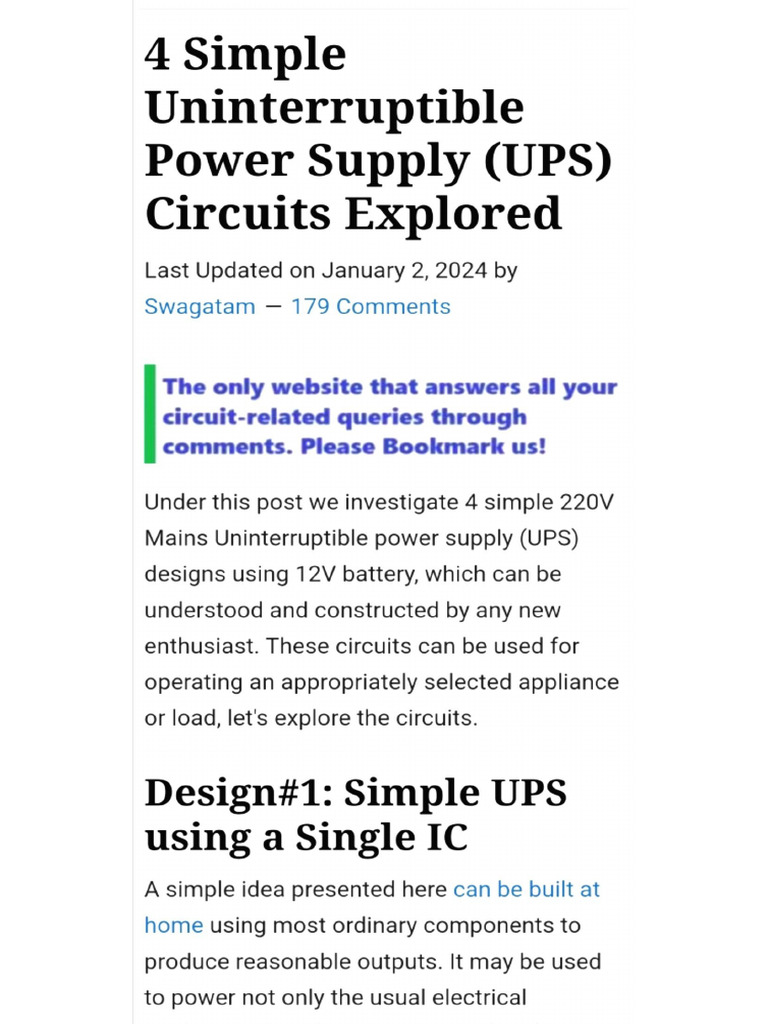 4 Designs of UPS | PDF