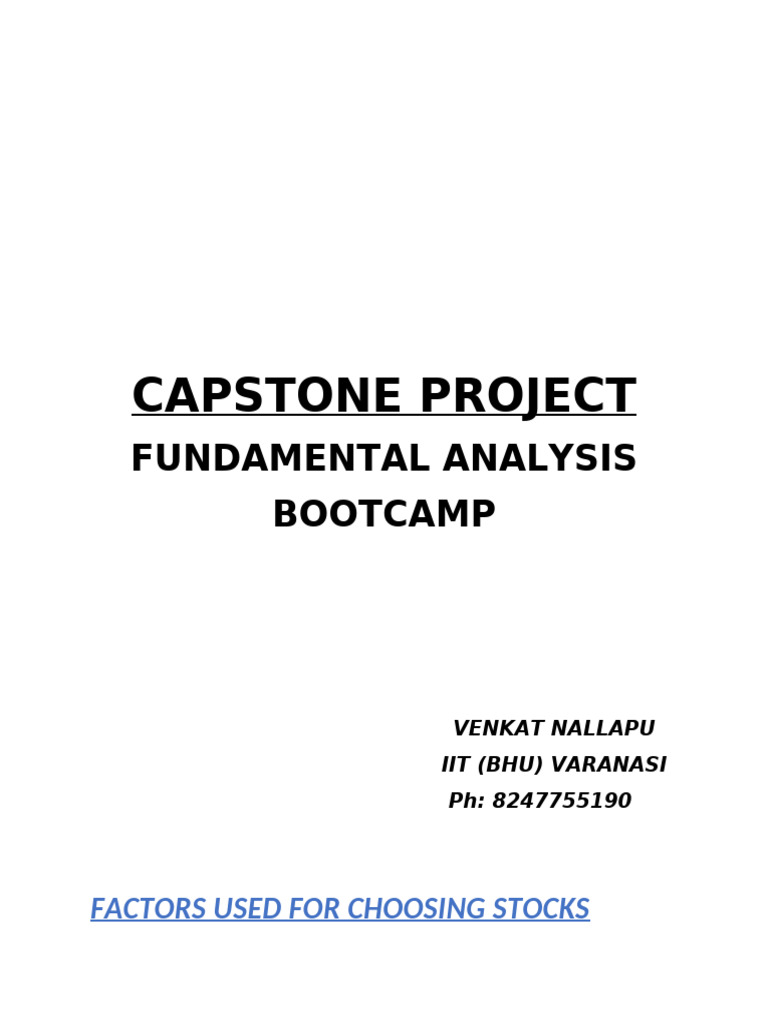 Capstone Project | PDF