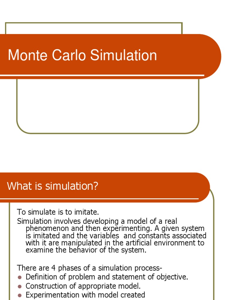 Monte Carlo Simulation | PDF | Monte Carlo Method | Randomness