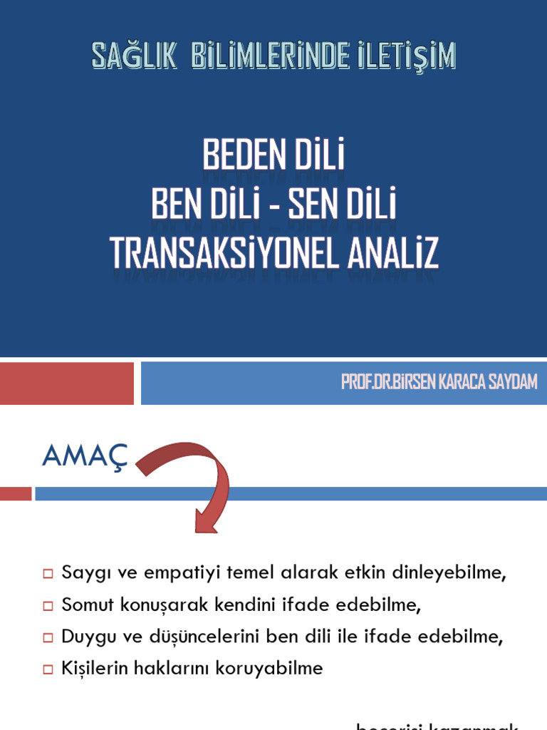 4 Beden Dili Ben Sen Dili | PDF