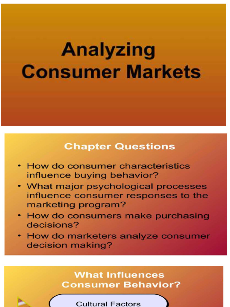 Analyzing Consumer Markets | PDF
