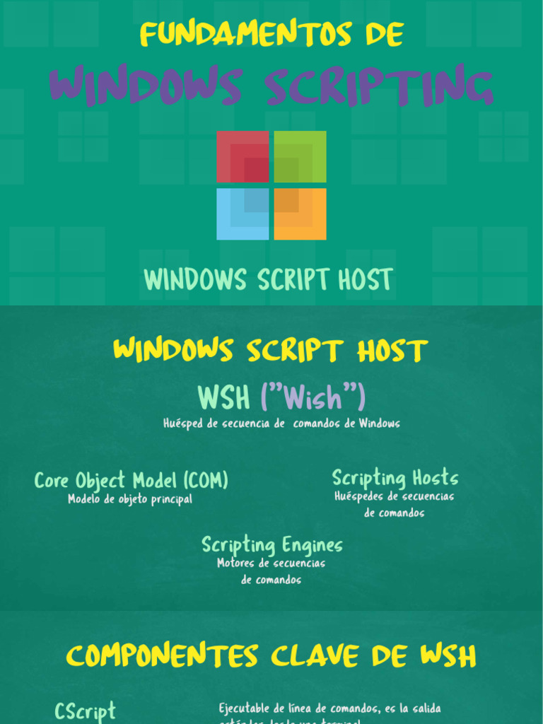 Windows Scripting: Fundamentos de | PDF