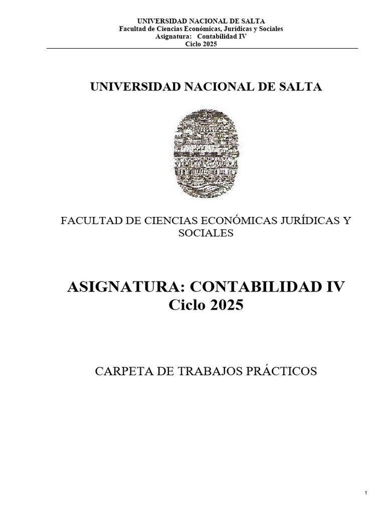 Cartilla Trabajos Prácticos 2025 | PDF | Contabilidad | Bancos