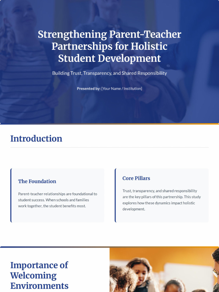Strengthening Parent-Teacher Partnerships | PDF