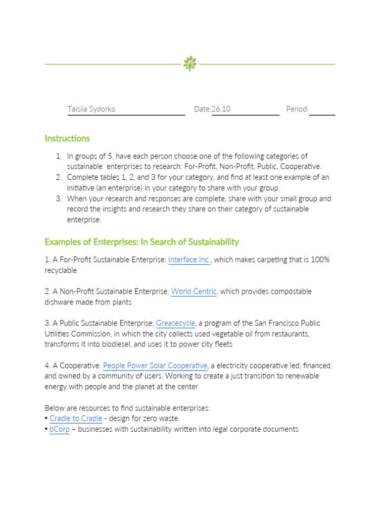 Handout - Researching Organizations 2 | PDF | Fair Trade | Cooperative