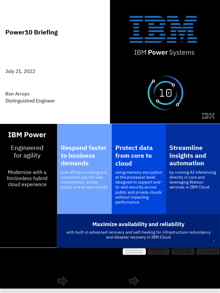 IBM Power Systems Power10 July 2022 | PDF | Cloud Computing | Ibm Db2