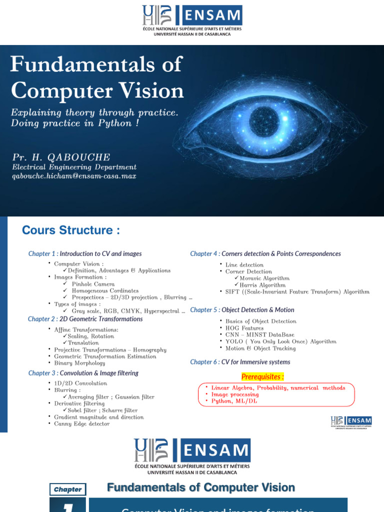 Computer Vision Cours VF | PDF | Camera Lens | Aperture