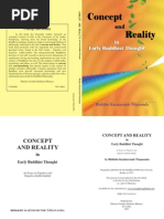 Concept and Reality in Early Buddhist Thought